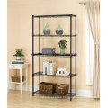 Venta caliente 5 gradas Black Metal Wire Display Rack para el hogar / Oficina